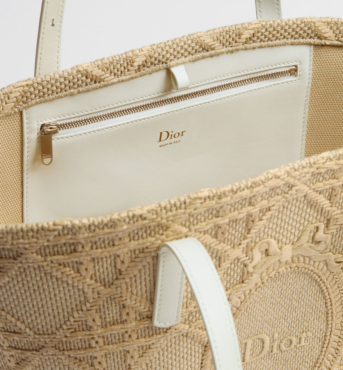 Small Blooming Luxury Handbag With Raffia-Effect Cannage And Strap