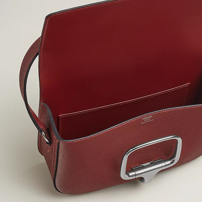 Della Cavalleria Elan Luxury Handbag With Epsom Calfskin And Palladium Plated Hardware