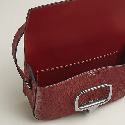 Della Cavalleria Elan Luxury Handbag With Epsom Calfskin And Palladium Plated Hardware