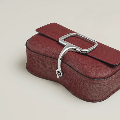 Della Cavalleria Elan Luxury Handbag With Epsom Calfskin And Palladium Plated Hardware