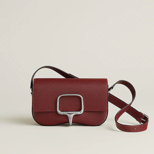 Della Cavalleria Elan Luxury Handbag With Epsom Calfskin And Palladium Plated Hardware