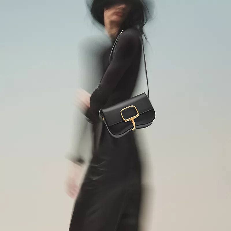 Della Cavalleria Elan Luxury Handbag With Epsom Calfskin And Palladium Plated Hardware