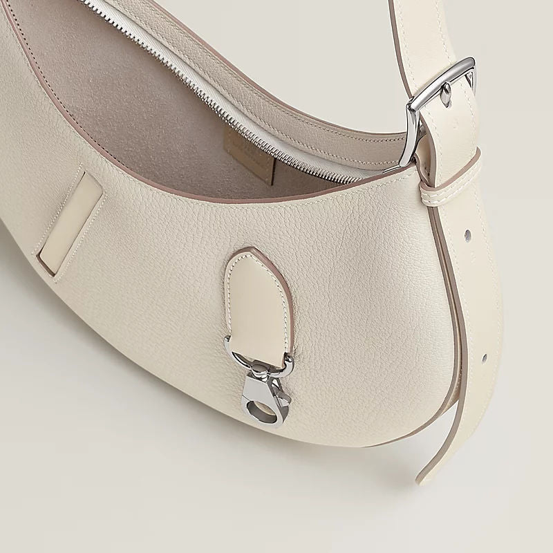 P'tit Arcon Luxury Handbag With Togo Calfskin And Swift Calfskin Zip Closure