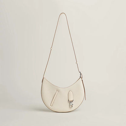 P'tit Arcon Luxury Handbag With Togo Calfskin And Swift Calfskin Zip Closure