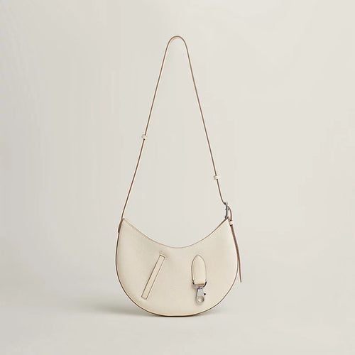 P'tit Arcon Luxury Handbag With Togo Calfskin And Swift Calfskin Zip Closure