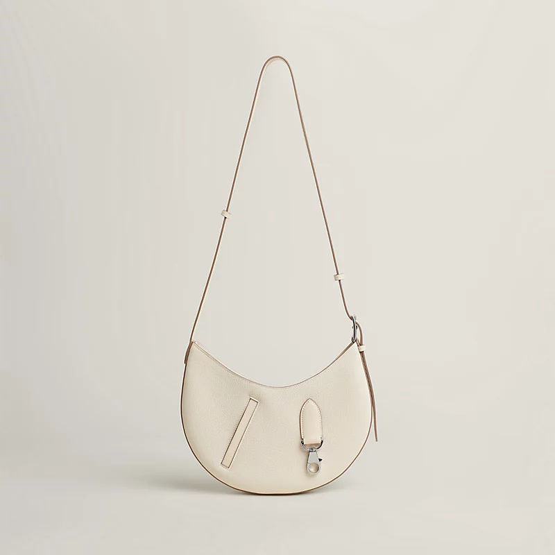 P'tit Arcon Luxury Handbag With Togo Calfskin And Swift Calfskin Zip Closure