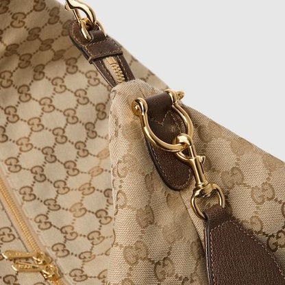 Large Brera Crossbody Luxury Handbag With GG Canvas And Detachable Strap