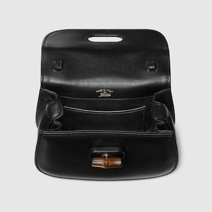 Mini Bamboo 1947 Luxury Handbag With Soft Grainy Leather And Click Closure
