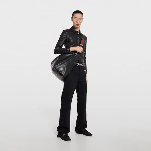 Large Crossbody Luxury Handbag With Soft Leather And Signature Hardware