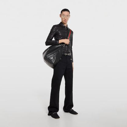Large Crossbody Luxury Handbag With Soft Leather And Signature Hardware