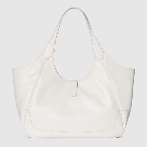 Medium Mercato Luxury Handbag With Soft Leather And Piston Closure