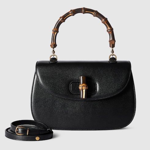 Medium Bamboo 1947 Luxury Handbag With Soft Grainy Leather And Click Closure