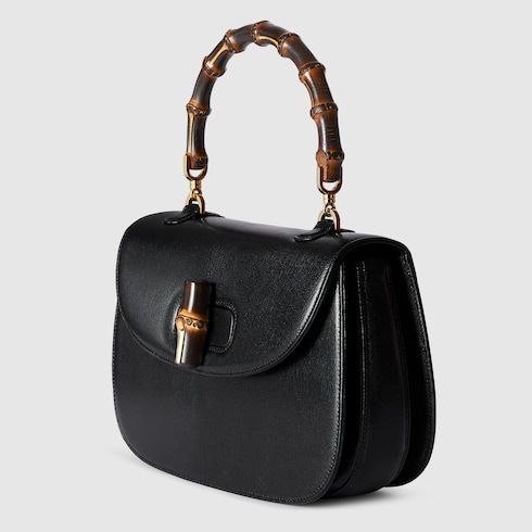 Medium Bamboo 1947 Luxury Handbag With Soft Grainy Leather And Click Closure