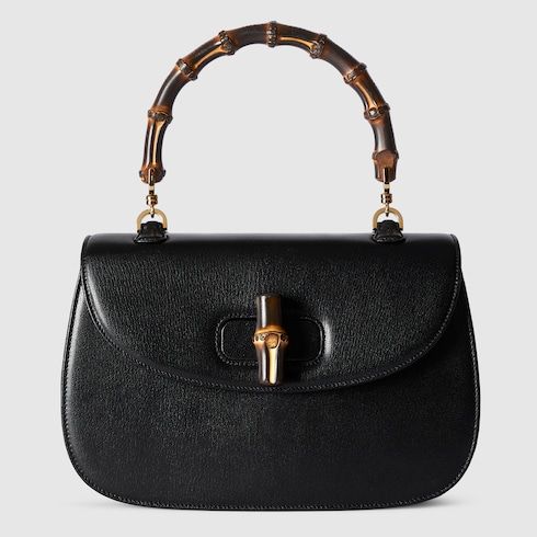 Medium Bamboo 1947 Luxury Handbag With Soft Grainy Leather And Click Closure