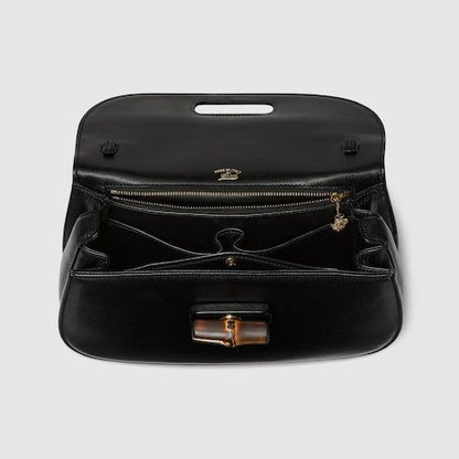 Medium Bamboo 1947 Luxury Handbag With Soft Grainy Leather And Click Closure
