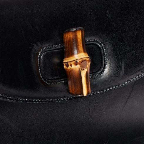 Medium Bamboo 1947 Luxury Handbag With Full Grain Leather And Bamboo Handle