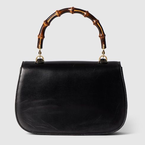 Medium Bamboo 1947 Luxury Handbag With Full Grain Leather And Bamboo Handle