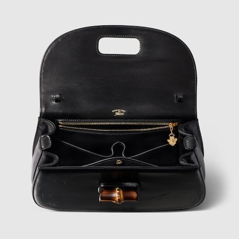 Medium Bamboo 1947 Luxury Handbag With Full Grain Leather And Bamboo Handle