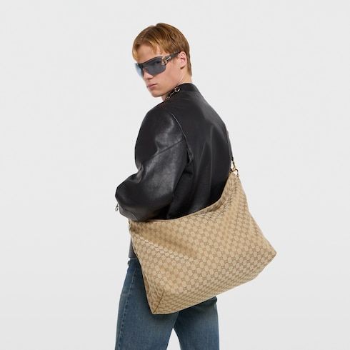 Large Brera Crossbody Luxury Handbag With GG Canvas And Detachable Strap