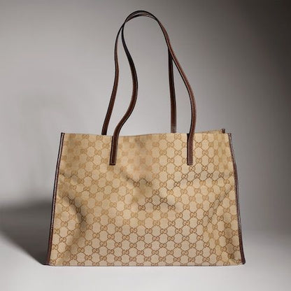 Large Londra Designer Shoulder Tote With GG Canvas And Zip Compartment