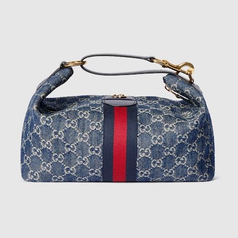 Medium Vanity Top Handle Luxury Handbag With Canvas And Leather Trim