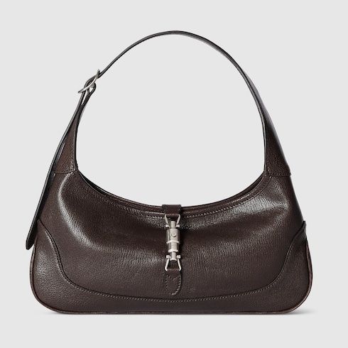 Medium Jackie Slim Luxury Handbag With Soft Grainy Leather And Piston Closure