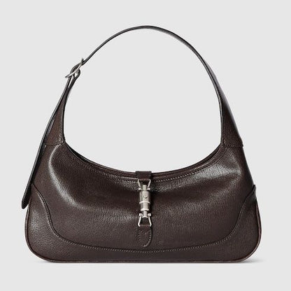 Medium Jackie Slim Luxury Handbag With Soft Grainy Leather And Piston Closure