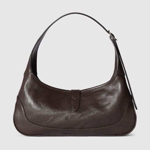 Medium Jackie Slim Luxury Handbag With Soft Grainy Leather And Piston Closure