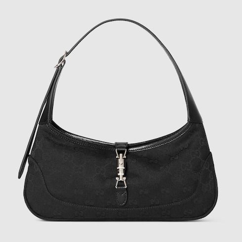 Medium Jackie Slim Shoulder Luxury Handbag With GG Canvas And Piston Closure