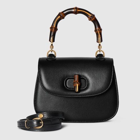 Mini Bamboo 1947 Luxury Handbag With Soft Grainy Leather And Click Closure