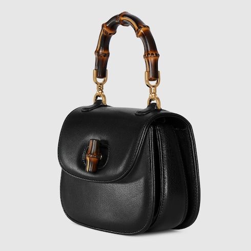 Mini Bamboo 1947 Luxury Handbag With Soft Grainy Leather And Click Closure