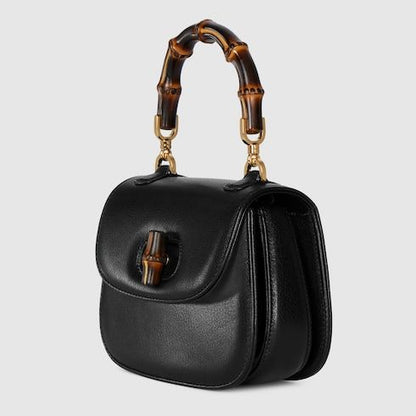 Mini Bamboo 1947 Luxury Handbag With Soft Grainy Leather And Click Closure