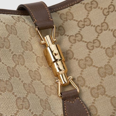 Large Crossbody Luxury Handbag With GG Canvas And Piston Closure
