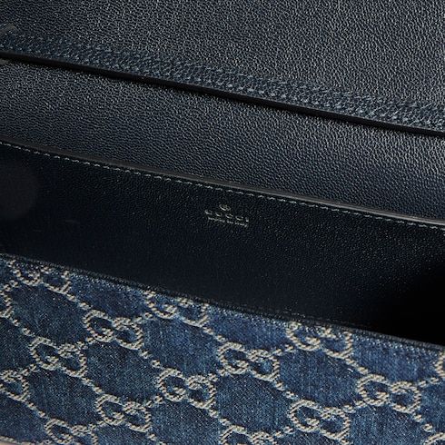 Small Designer Pouch With Strap And Denim