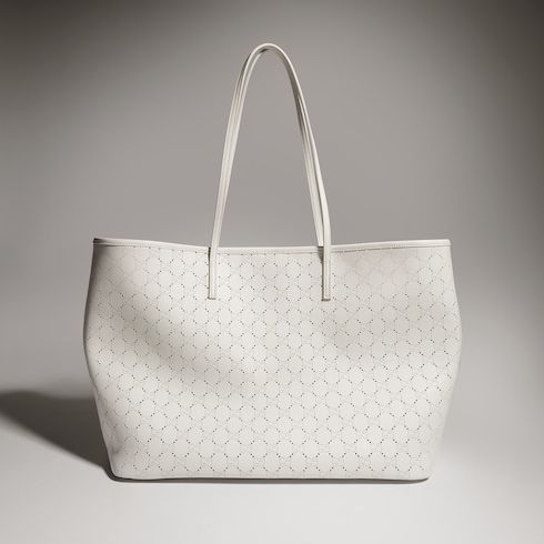 Tribeca Large Designer Shoulder Tote With Perforated GG Leather