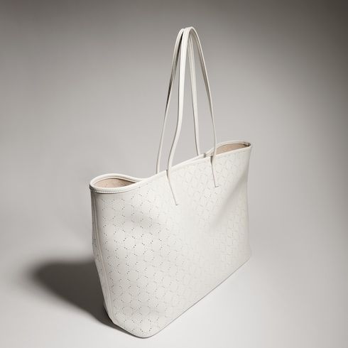 Tribeca Large Designer Shoulder Tote With Perforated GG Leather