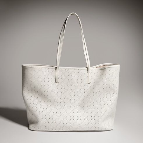 Tribeca Large Designer Shoulder Tote With Perforated GG Leather