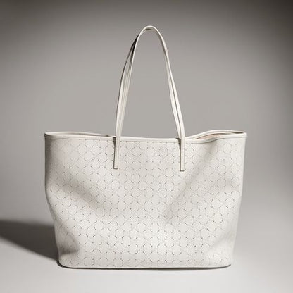 Tribeca Large Designer Shoulder Tote With Perforated GG Leather