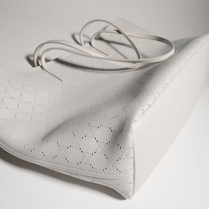 Tribeca Large Designer Shoulder Tote With Perforated GG Leather