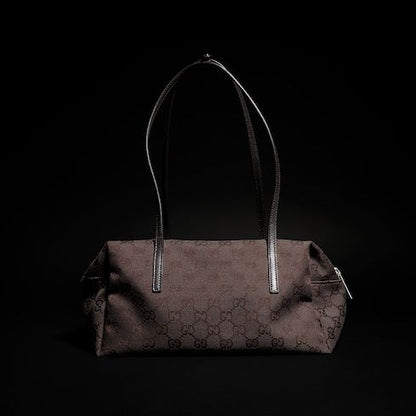 Medium Boston Luxury Handbag With GG Canvas And Web