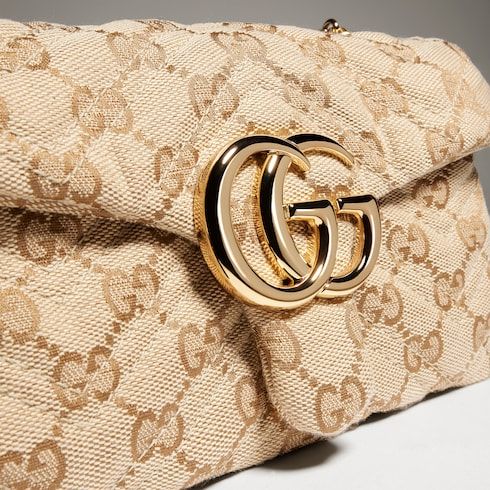 GG Marmont Mini Shoulder Luxury Handbag GG Canvas With Gold-Toned Hardware