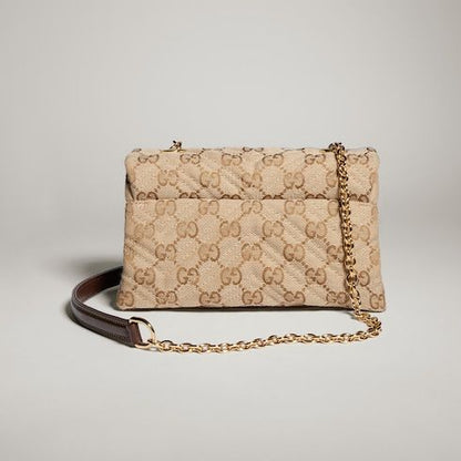 GG Marmont Mini Shoulder Luxury Handbag GG Canvas With Gold-Toned Hardware