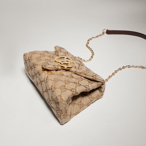 GG Marmont Mini Shoulder Luxury Handbag GG Canvas With Gold-Toned Hardware