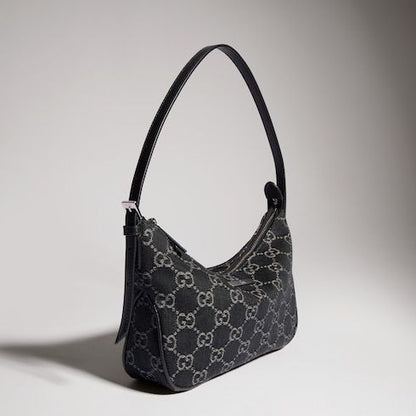Lady Lunetta Small Shoulder Luxury Handbag GG Denim