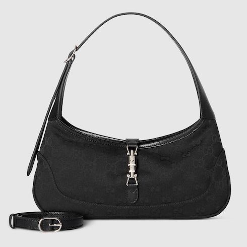 Medium Jackie Slim Shoulder Luxury Handbag With GG Canvas And Piston Closure