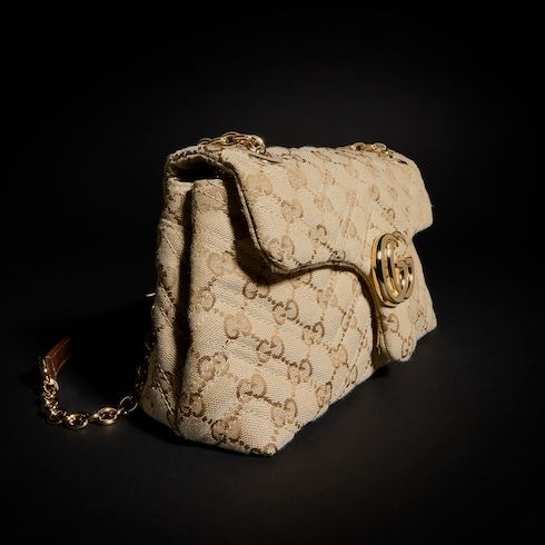 Small Shoulder Luxury Handbag With Canvas