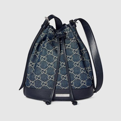 Venice Small Bucket Luxury Handbag GG Denim