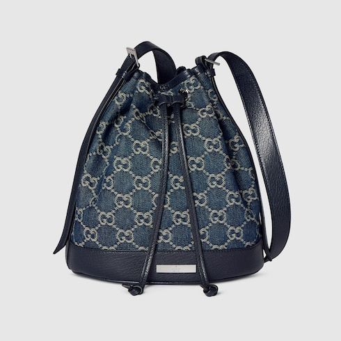 Venice Small Bucket Luxury Handbag GG Denim