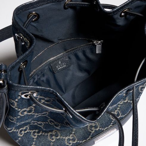 Venice Small Bucket Luxury Handbag GG Denim