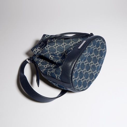 Venice Small Bucket Luxury Handbag GG Denim